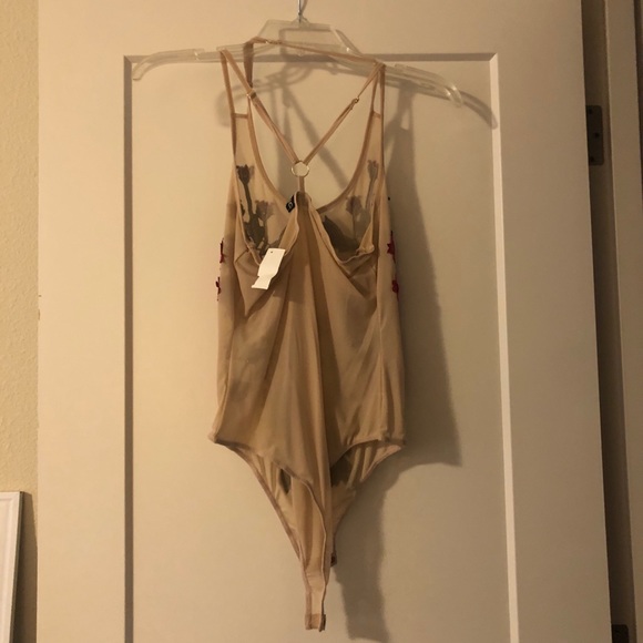 NWT Nude embroidered bodysuit. - Picture 2 of 4